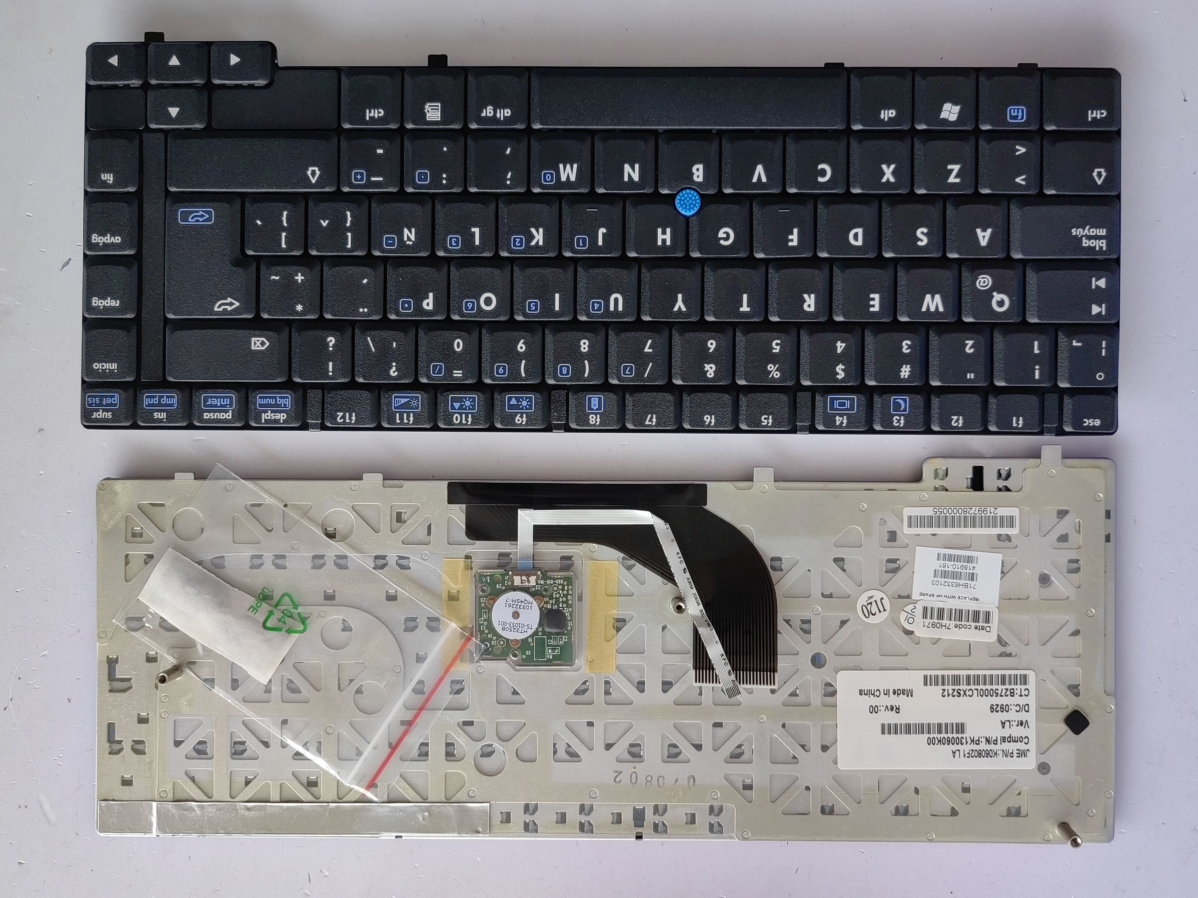 Picture of New Replacement Laptop Keyboard For HP NC6400/6910P BLACK With Point LA Layout